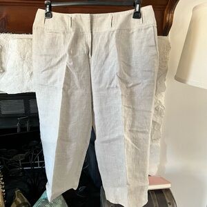 Talbots Capris Pure Irish Natural Linen Capris Size 16WP